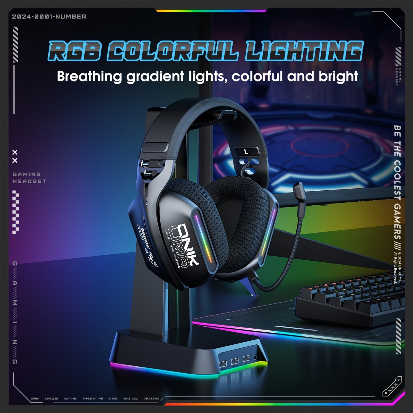 ONIKUMA GT808 hot-selling wireless headset, three modes of use, adaptable to all