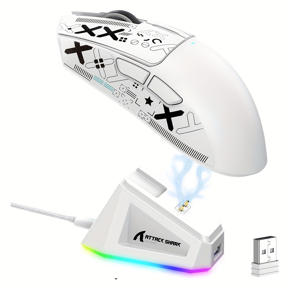 ATTACK SHARK X11 Wireless Gaming Mouse with RGB Magnetic Charging Dock, PixArt PAW3311 Sensor