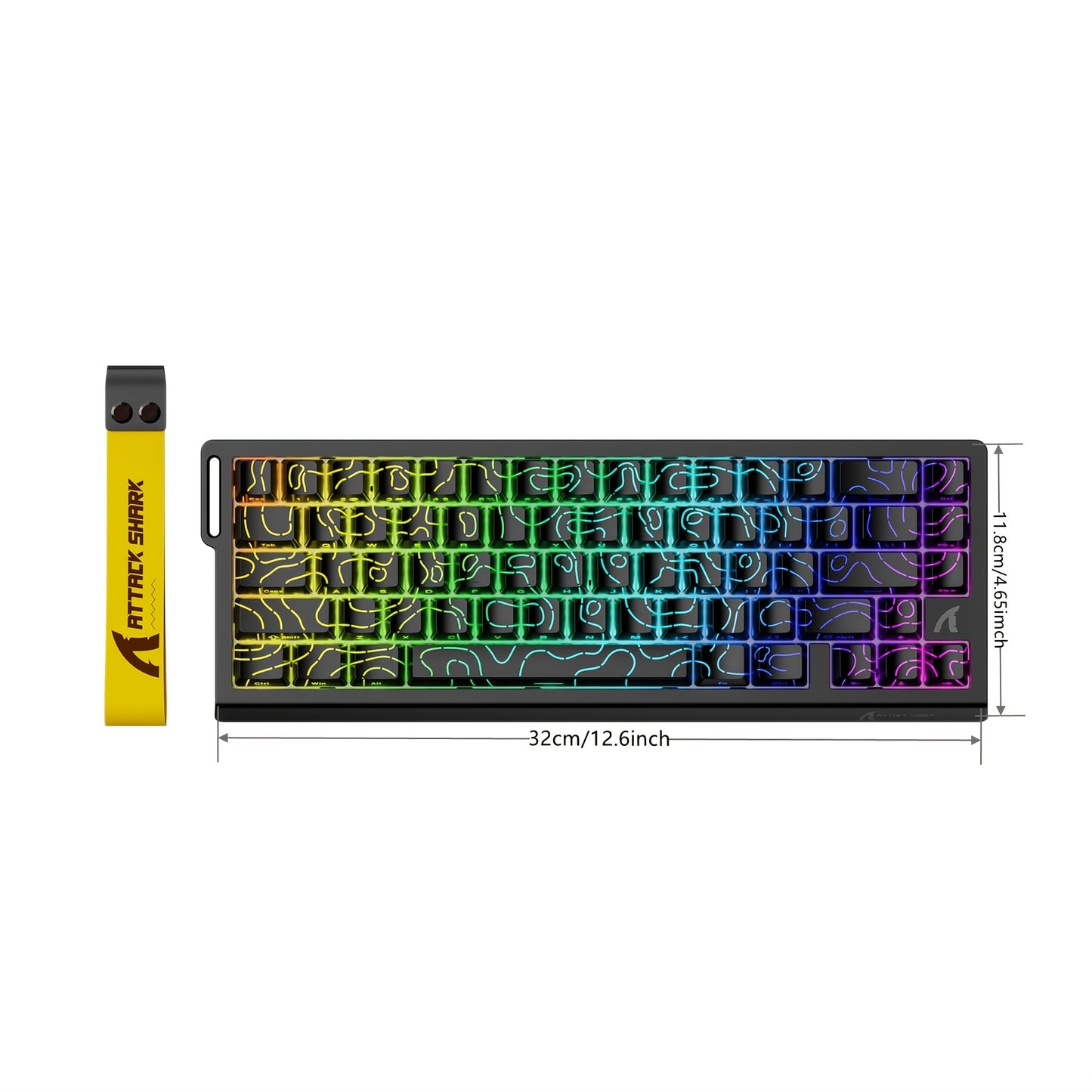 ATTACK SHARK X68HE Magnetic Gaming Keyboard - 60% RGB Backlit, 8KHz Magnetic Response