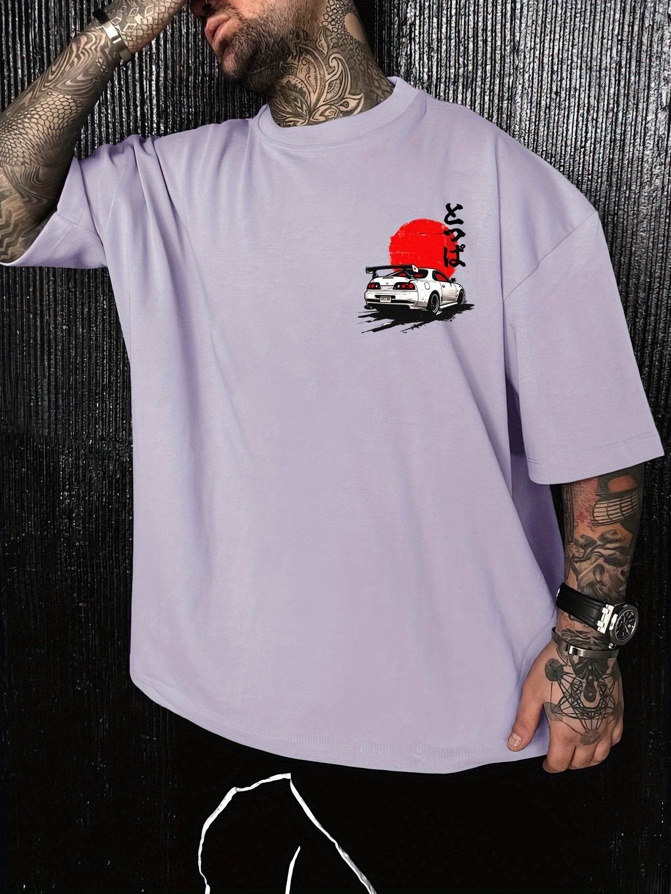 Men'S & Women'S Japanese Anime Racing Graphic T-Shirt