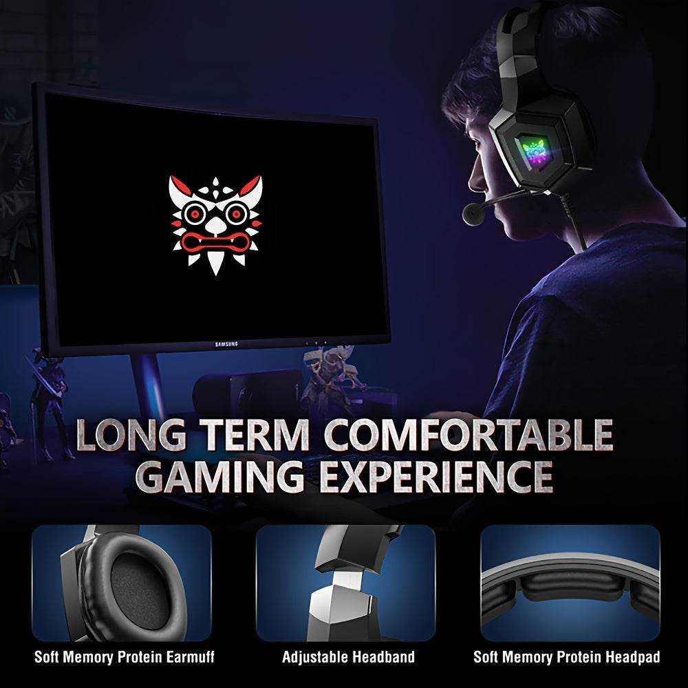 ONIKUMA K8 Gaming Headset Lightweight Fashionable Cool Wired Stereo Gaming Headphone