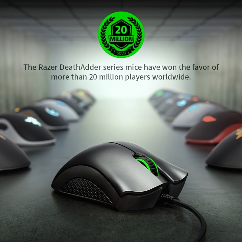 Razer DeathAdder Standard Edition Black Gaming Mouse - 6400 DPI Optical Sensor.