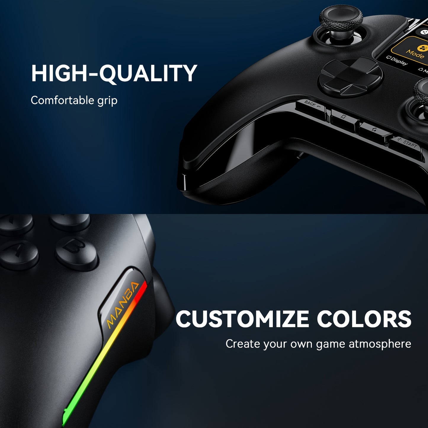 NO DRIFT ManbaOne Interactive Screen Gaming Controller for PC/Switch/iOS/Android/Steam Deck