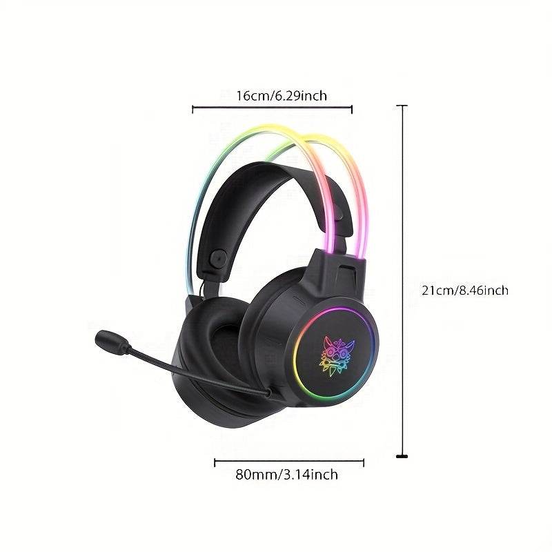 ONIKUMA Professional Wired Headphones Gaming Headset Gamer with RGB Light