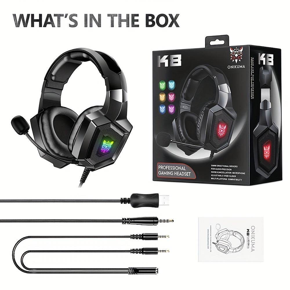 ONIKUMA K8 Gaming Headset Lightweight Fashionable Cool Wired Stereo Gaming Headphone