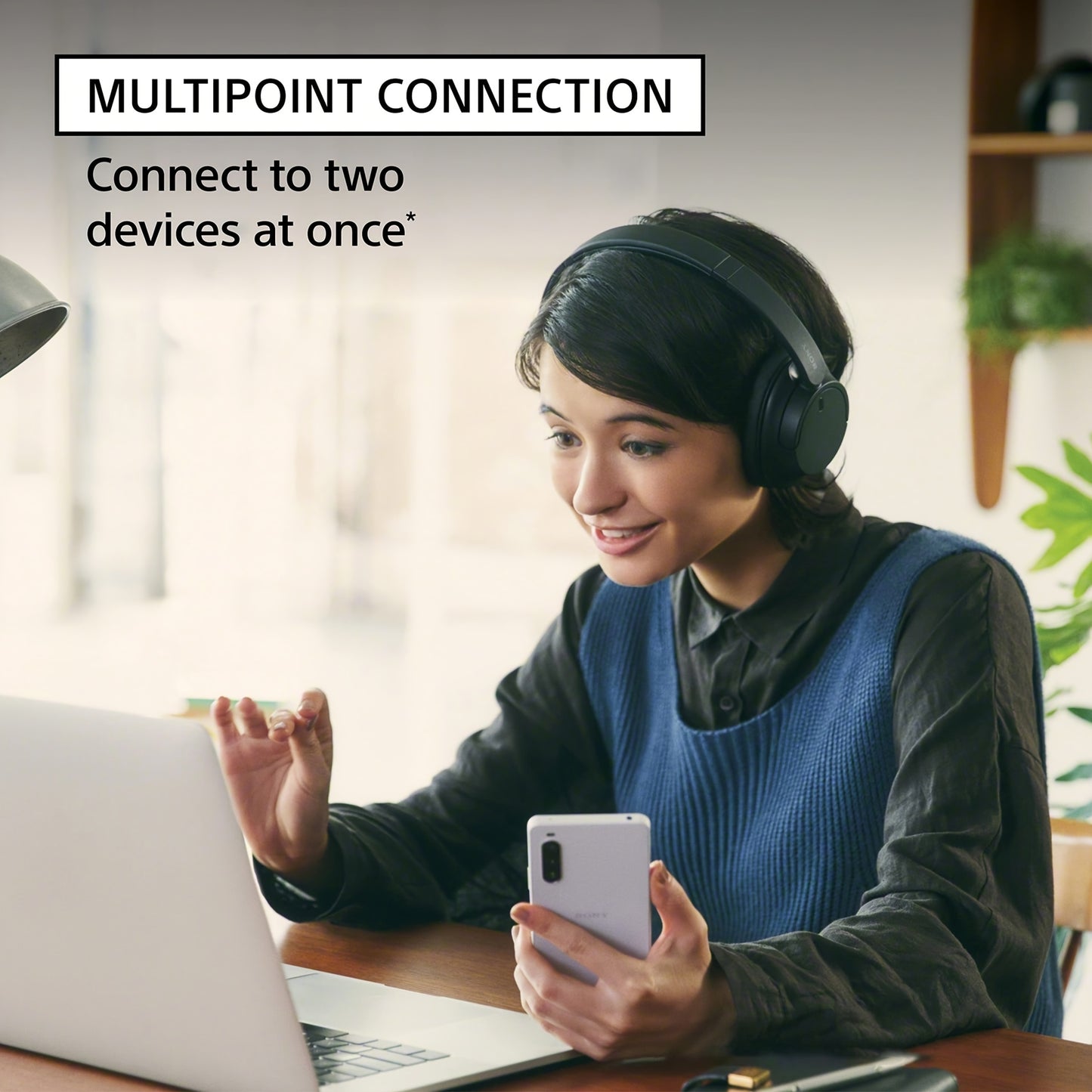 Sony WH-CH720N Wireless Headphones, Active Noise Cancellation, Touch Control