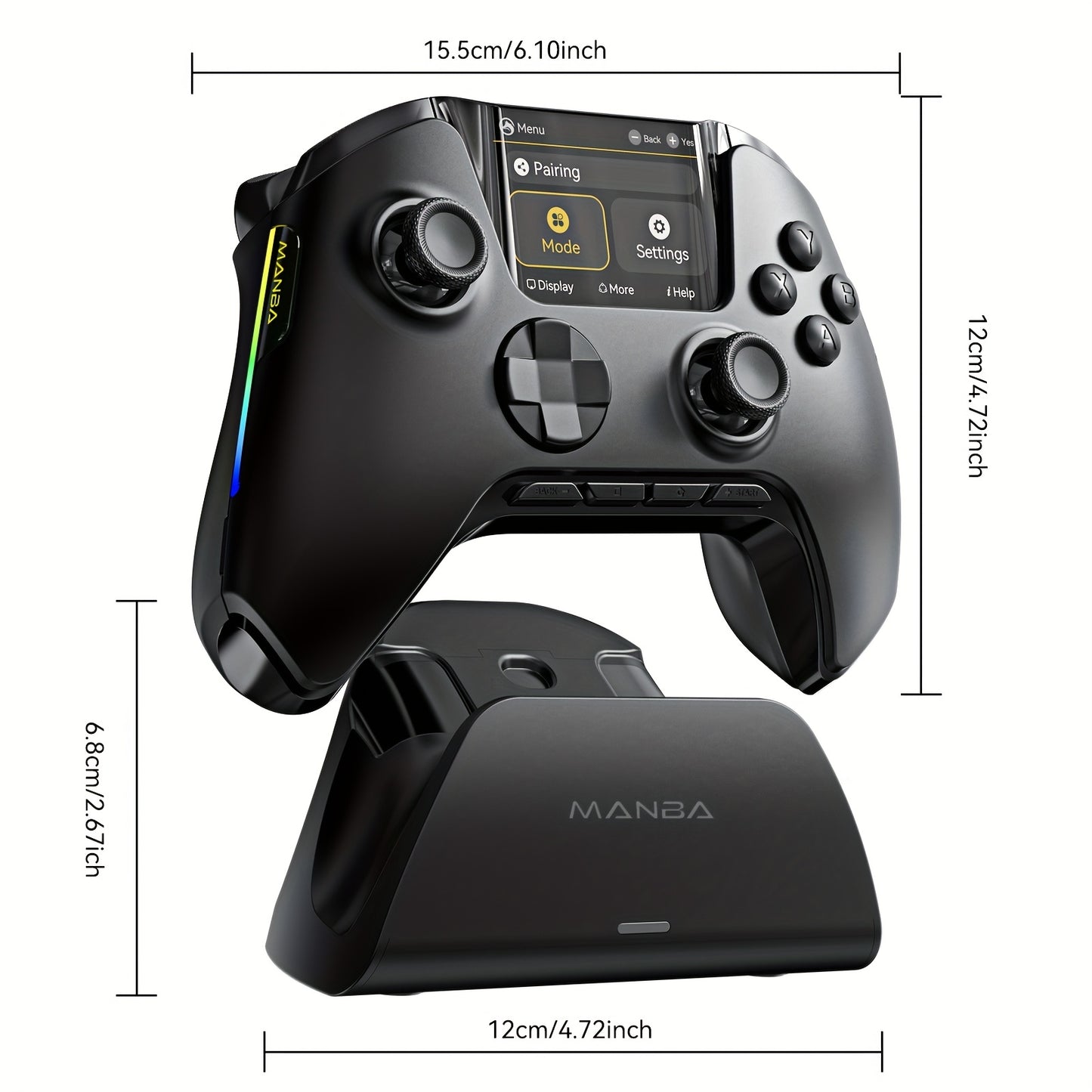 NO DRIFT ManbaOne Interactive Screen Gaming Controller for PC/Switch/iOS/Android/Steam Deck