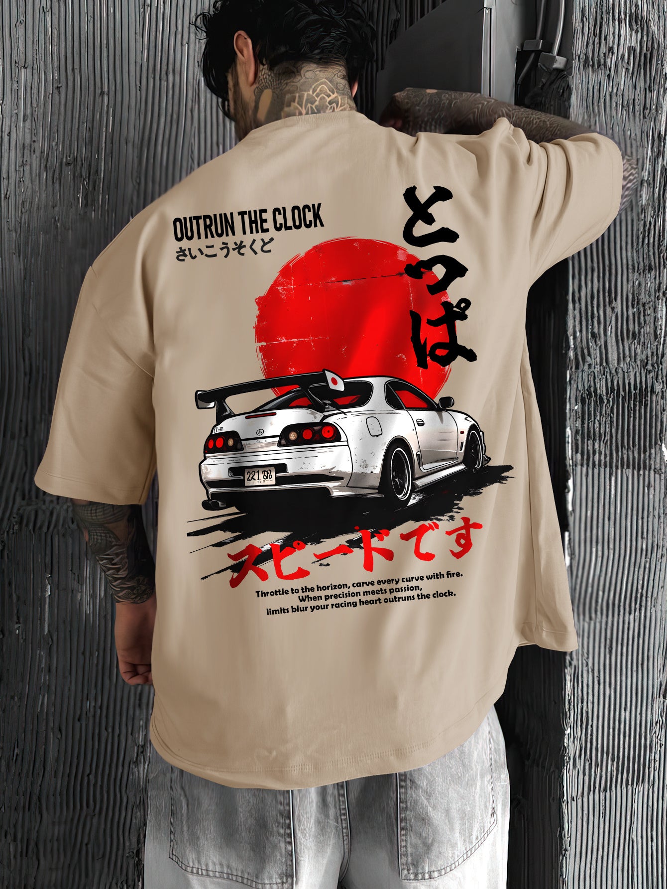 Men'S & Women'S Japanese Anime Racing Graphic T-Shirt