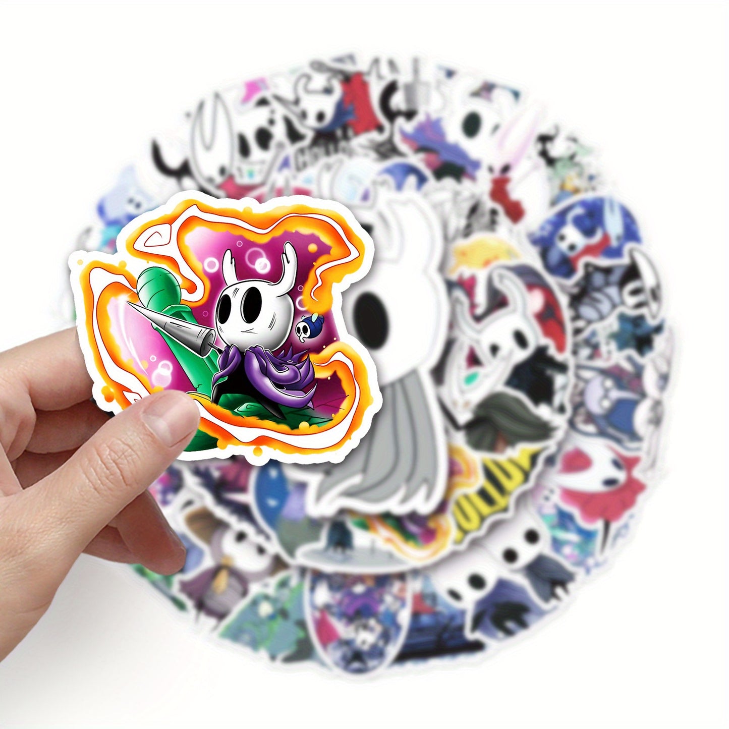50pcs Hollow Knight Game Stickers, Mixed Colors, PVC, Reusable, RAGEENO Brand,