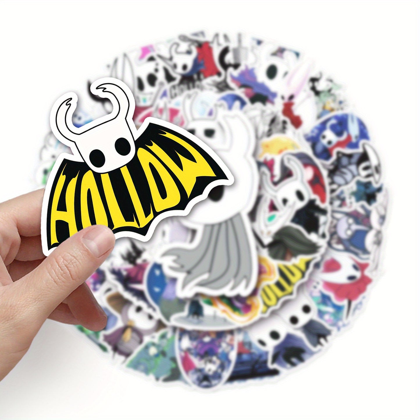 50pcs Hollow Knight Game Stickers, Mixed Colors, PVC, Reusable, RAGEENO Brand,