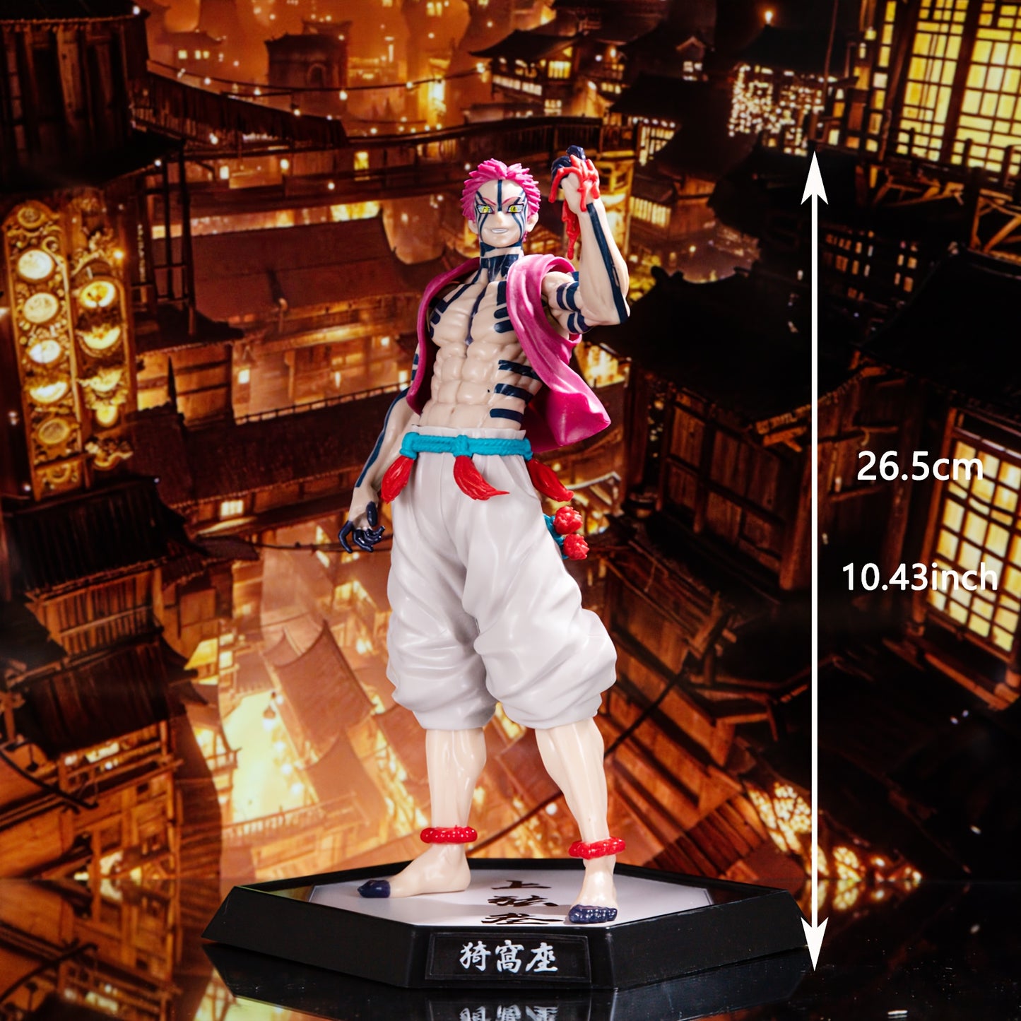 Series Anime Statue - Iconic Male Character Figure with Dynamic Pose, Blue Tattoo