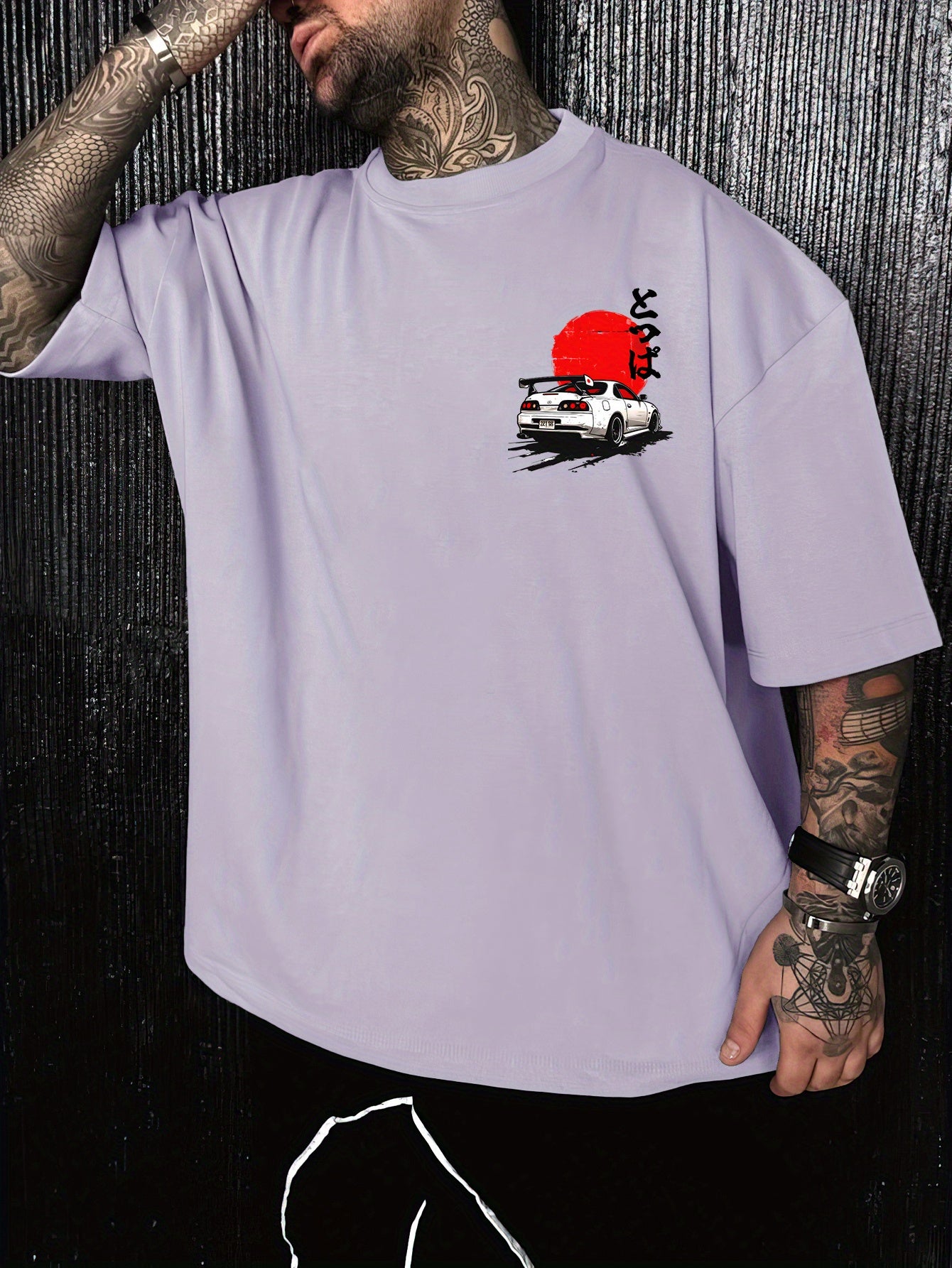 Men'S & Women'S Japanese Anime Racing Graphic T-Shirt