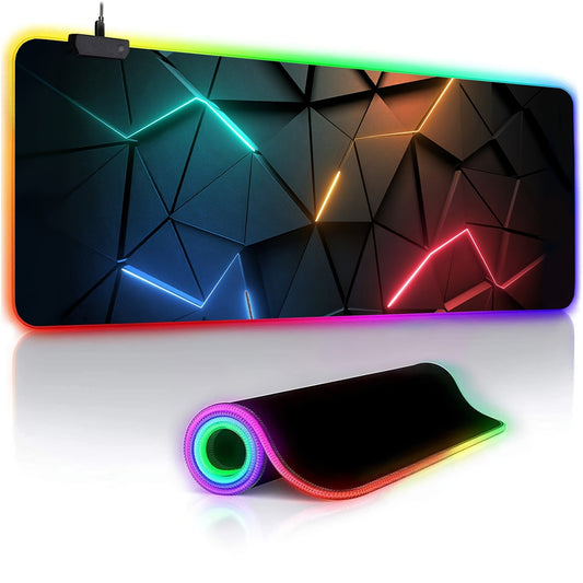 FOBIANJIE RGB Gaming Mouse Pad, Silicone with Non-Slip Rubber Base