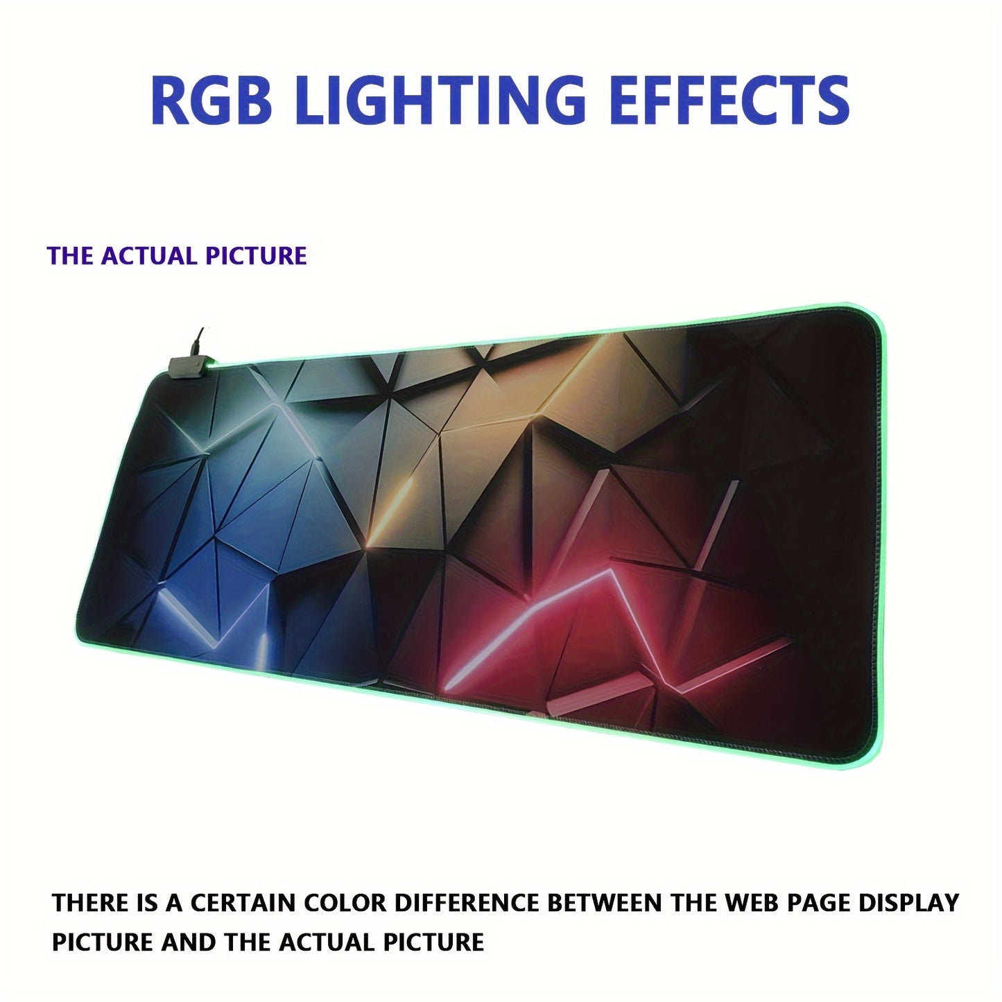 FOBIANJIE RGB Gaming Mouse Pad, Silicone with Non-Slip Rubber Base