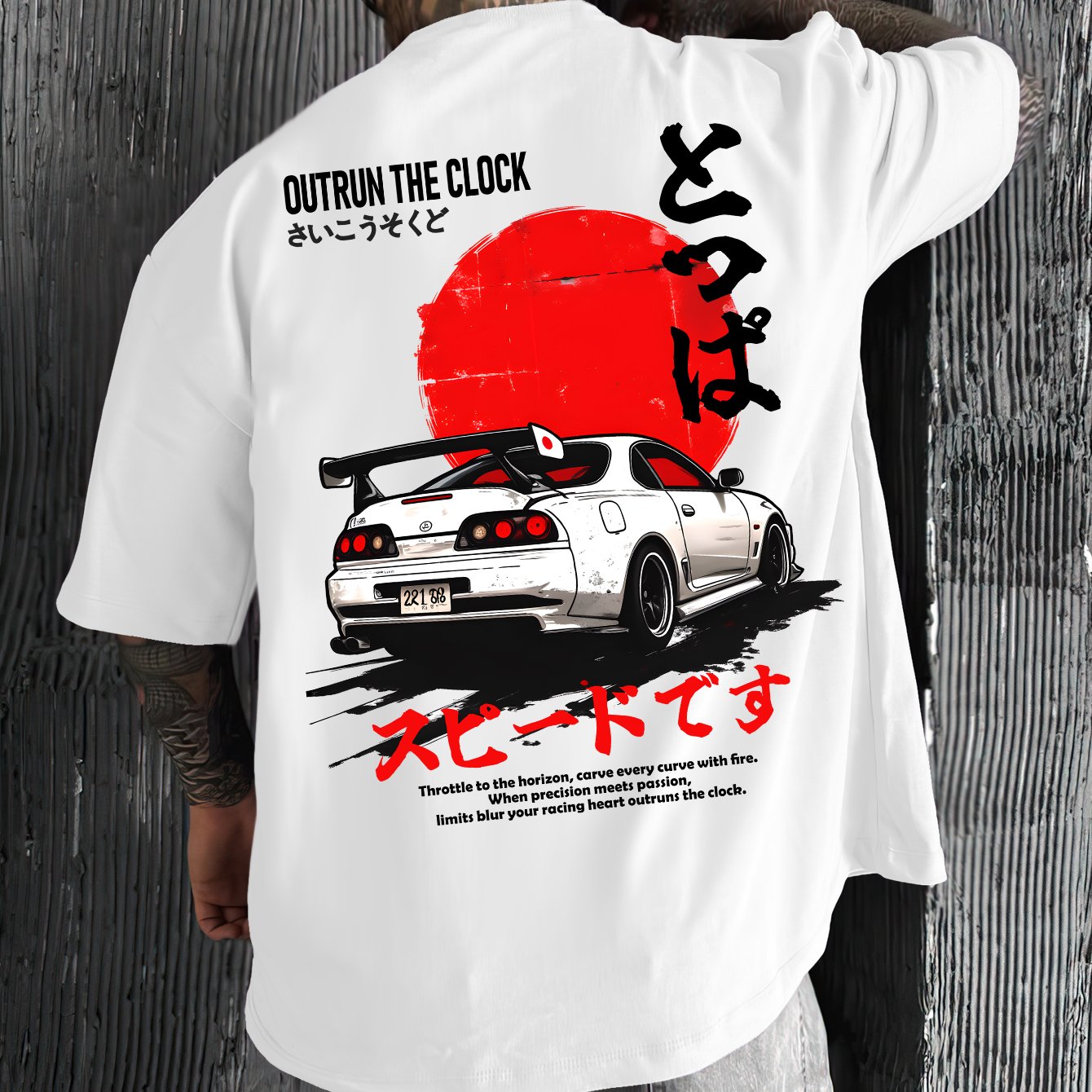 Men'S & Women'S Japanese Anime Racing Graphic T-Shirt