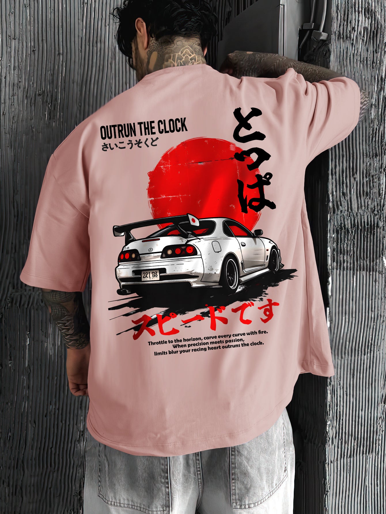 Men'S & Women'S Japanese Anime Racing Graphic T-Shirt