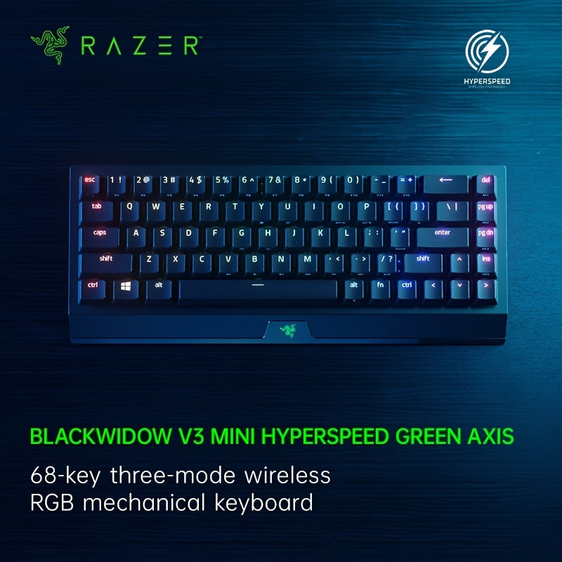 RAZER Black Widow V3 Mini Mechanical Gaming Keyboard, Wireless RGB Backlit