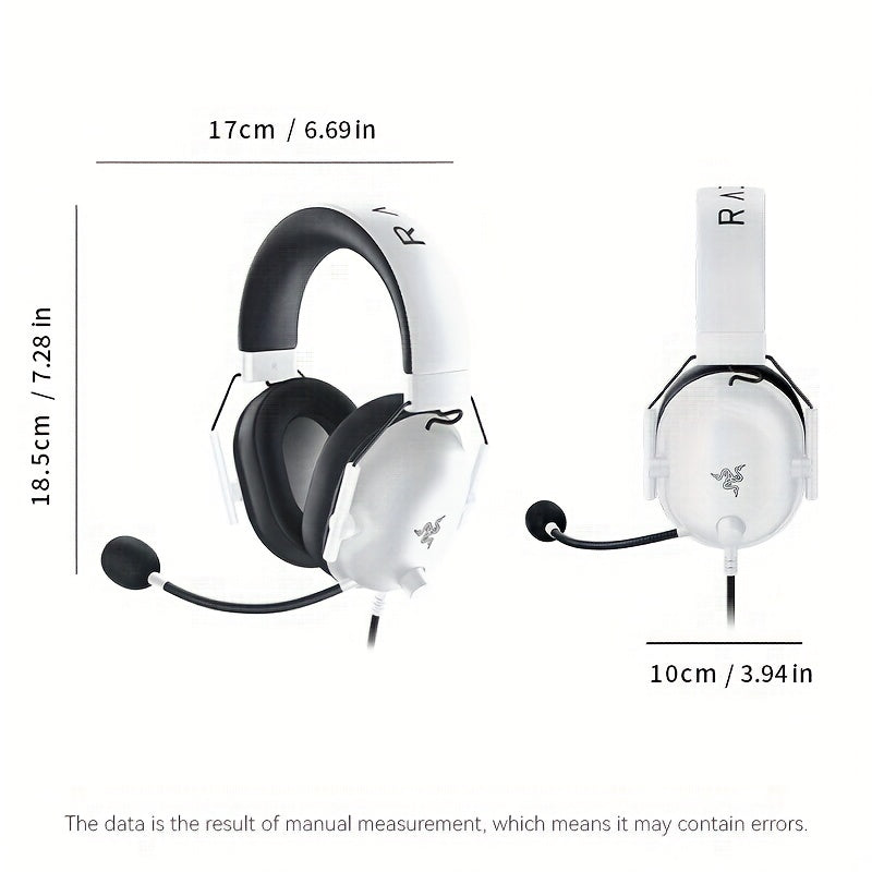 Razer Black Shark V2 X Gaming Headset with Black and White