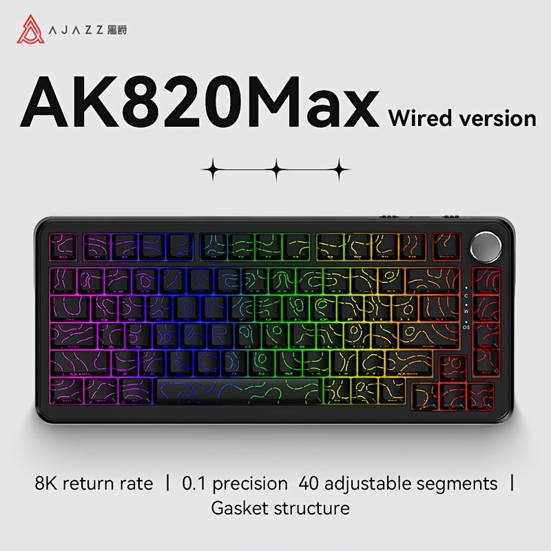 AK820 MAX new magnetic switch Type-C wired-computer game keyboard