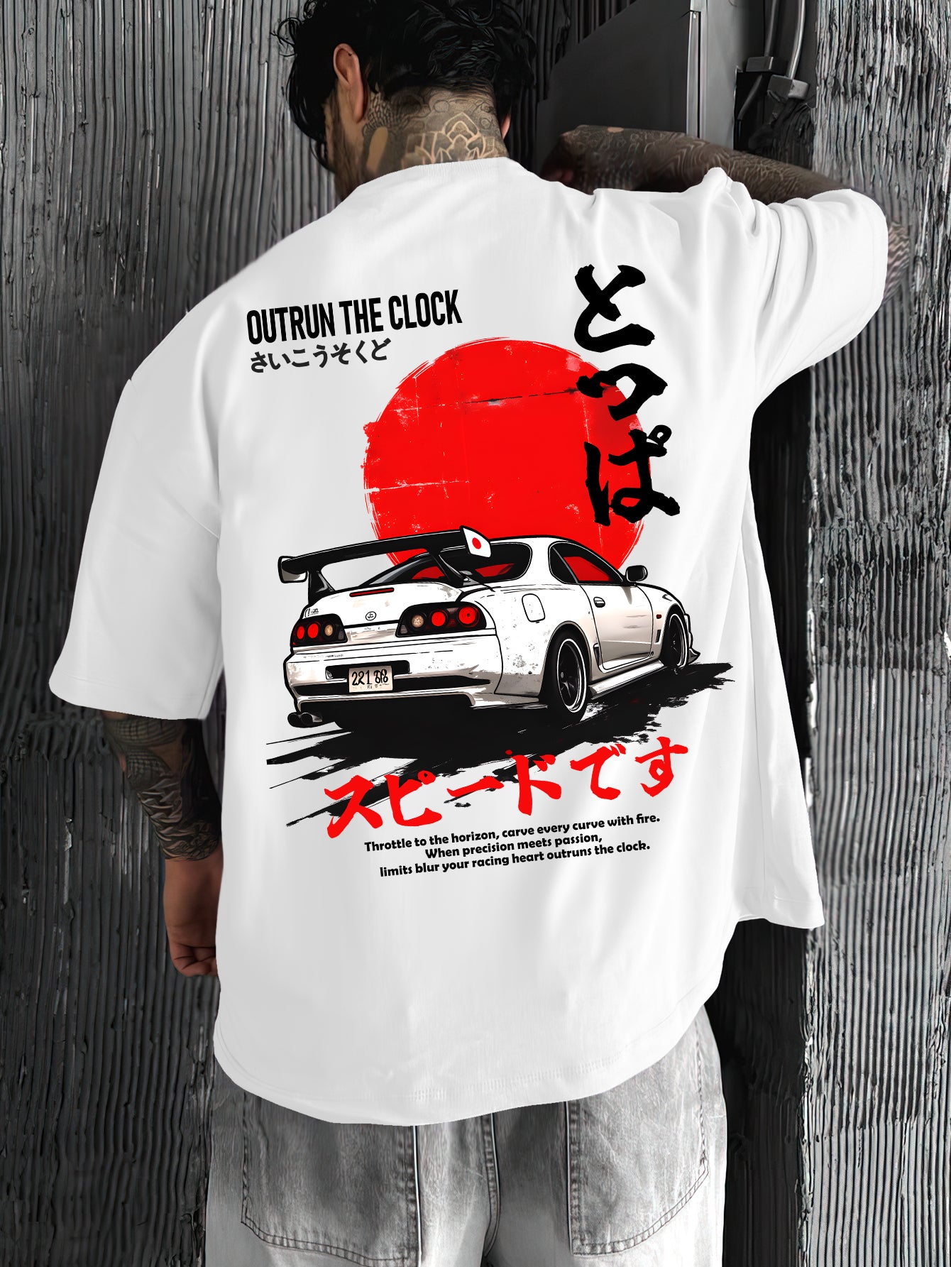 Men'S & Women'S Japanese Anime Racing Graphic T-Shirt