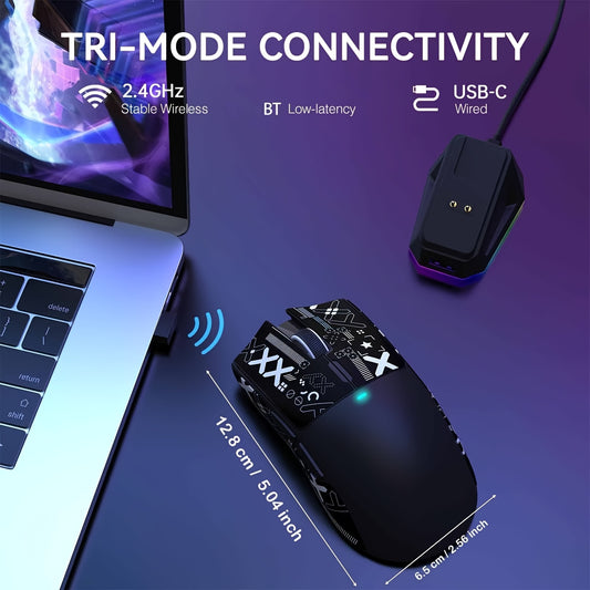 ATTACK SHARK X11 Wireless Gaming Mouse with RGB Magnetic Charging Dock, PixArt PAW3311 Sensor