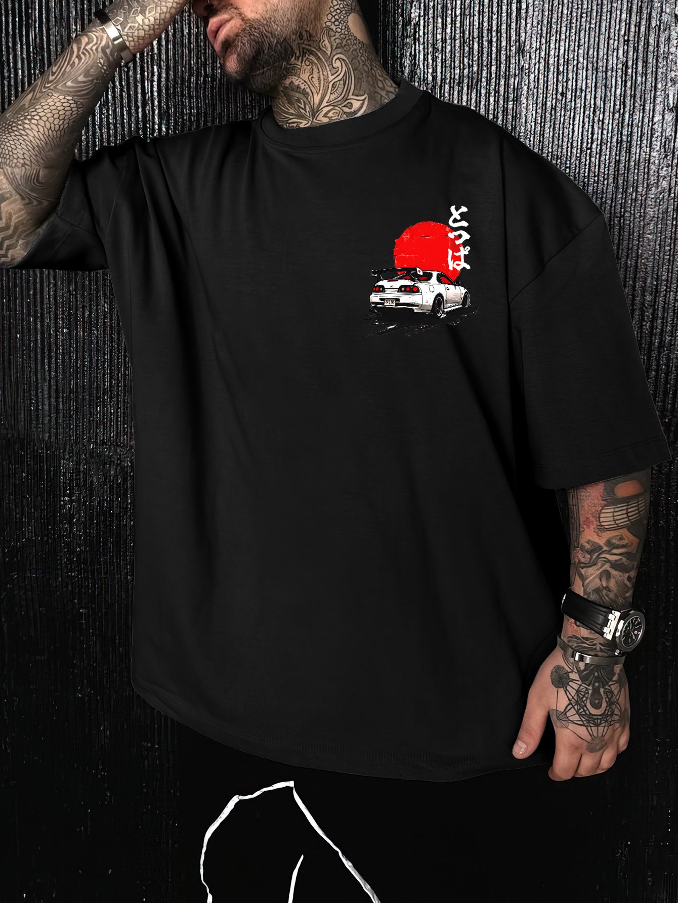 Men'S & Women'S Japanese Anime Racing Graphic T-Shirt