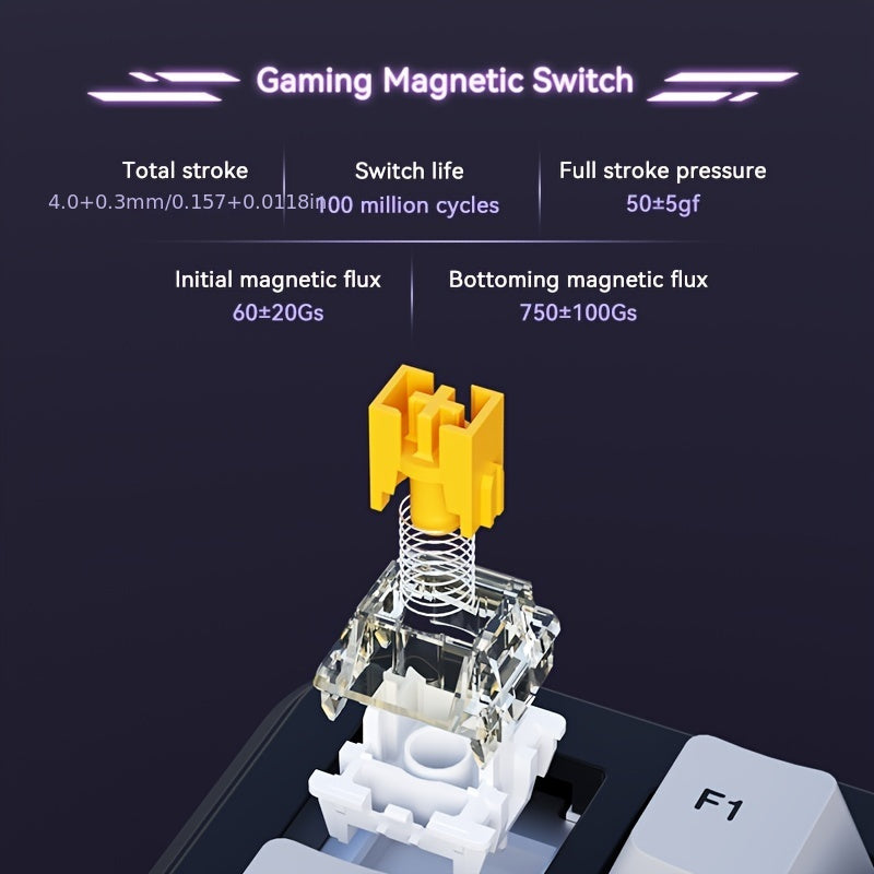 AK820 MAX new magnetic switch Type-C wired-computer game keyboard