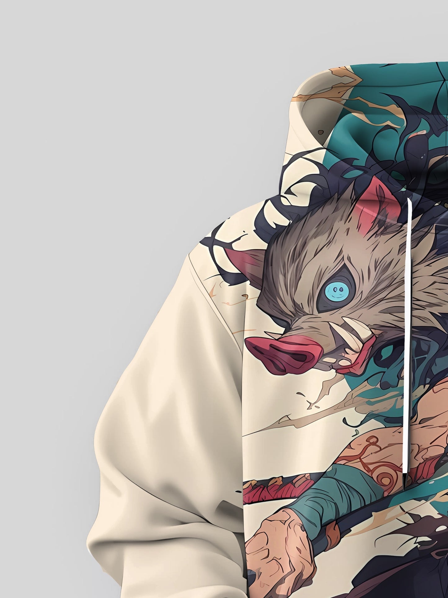 Anime Character Print Hoodie, Cool Hoodies for Men, Men's Casual Graphic Design Pullover