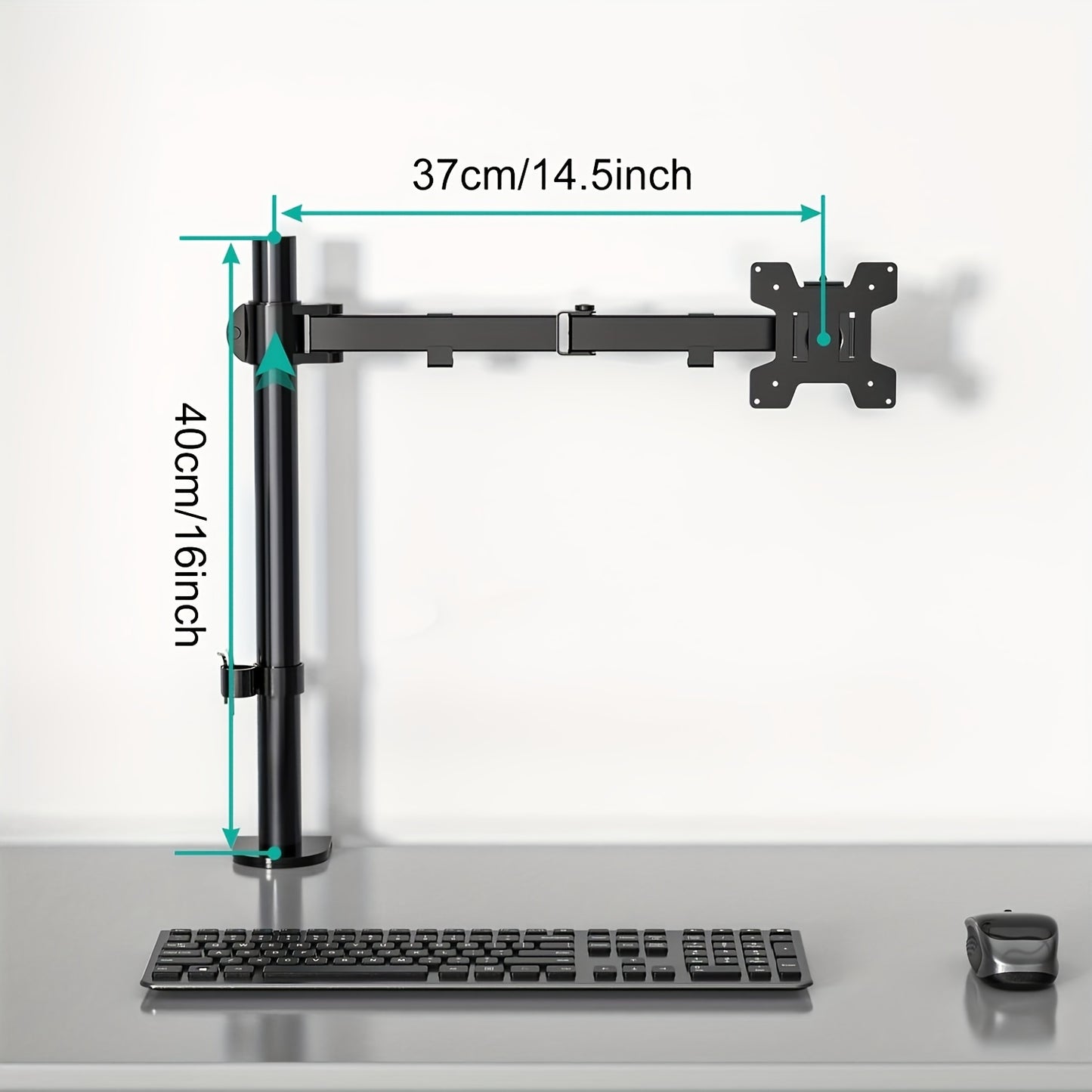 Adjustable Dual Monitor Stand with Tilt & Swivel - Iron Desk Mount for Two 33.02-81.28 cm Screens,