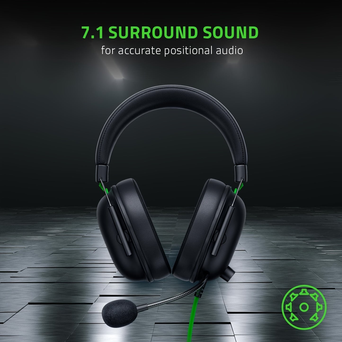 Razer BlackShark V2 X Gaming Headset, 7.1 Surround Sound,