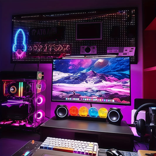 Desk storage rack, gaming room equipment storage