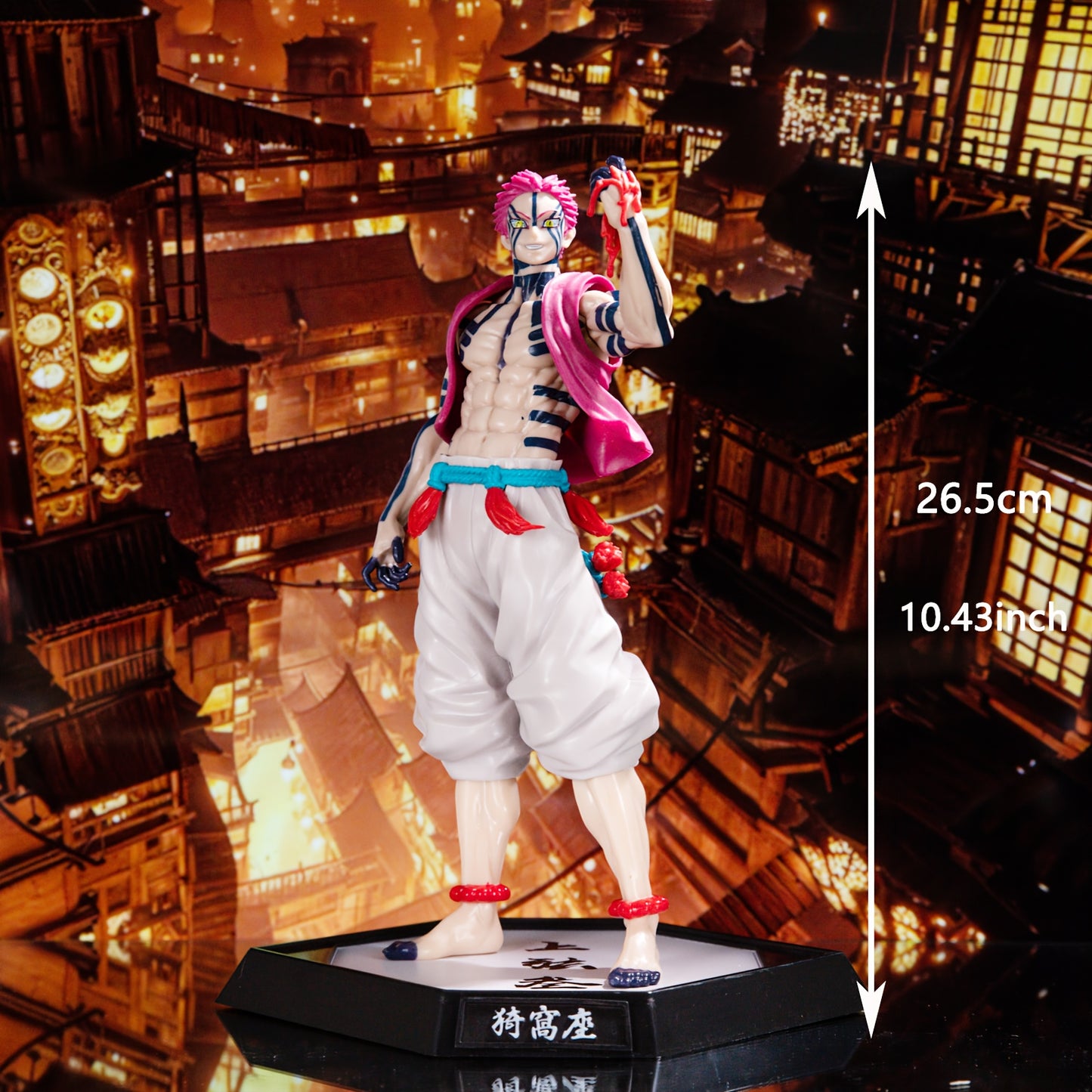 Series Anime Statue - Iconic Male Character Figure with Dynamic Pose, Blue Tattoo
