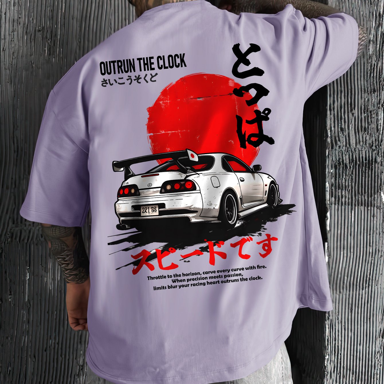 Men'S & Women'S Japanese Anime Racing Graphic T-Shirt