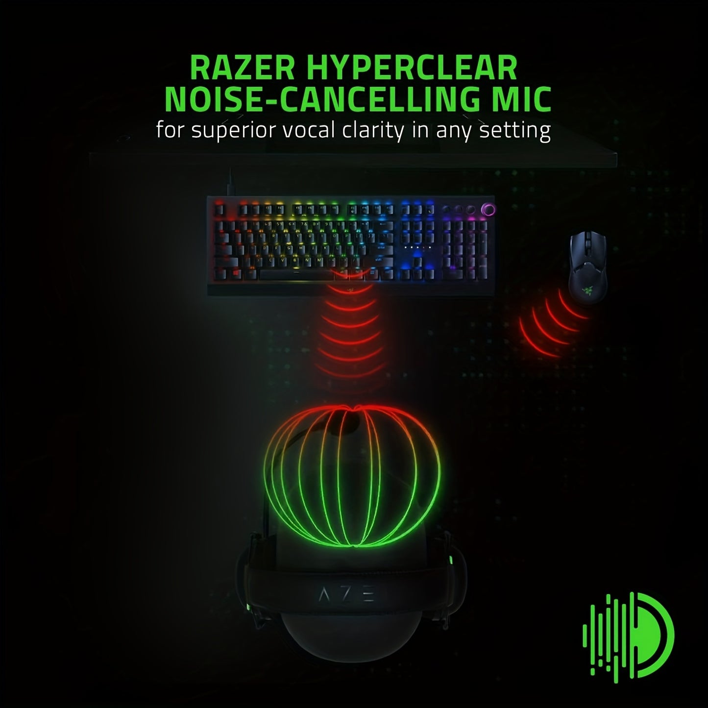Razer BlackShark V2 X Gaming Headset, 7.1 Surround Sound,