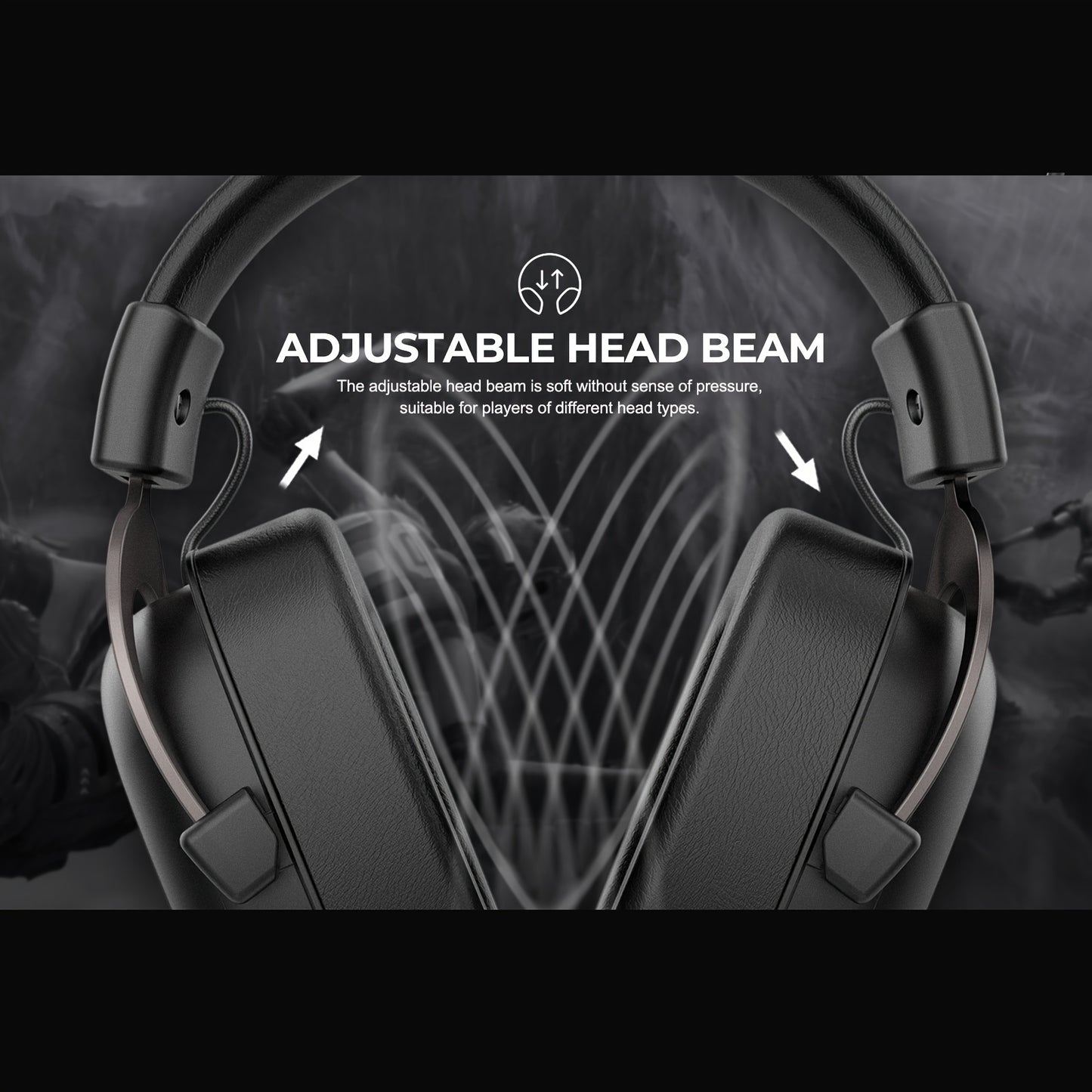 HAVIT Gaming Headset, Use Protein Leather Earmuffs, Detachable Microphone.