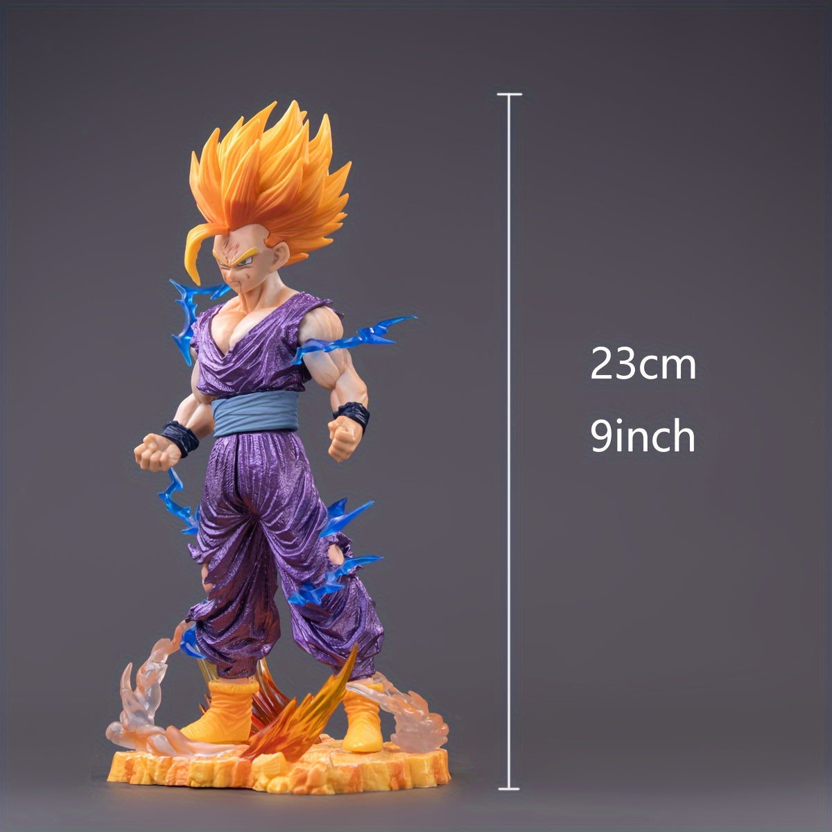 Anime movie peripherals, orange hairstyle anime character statue models,