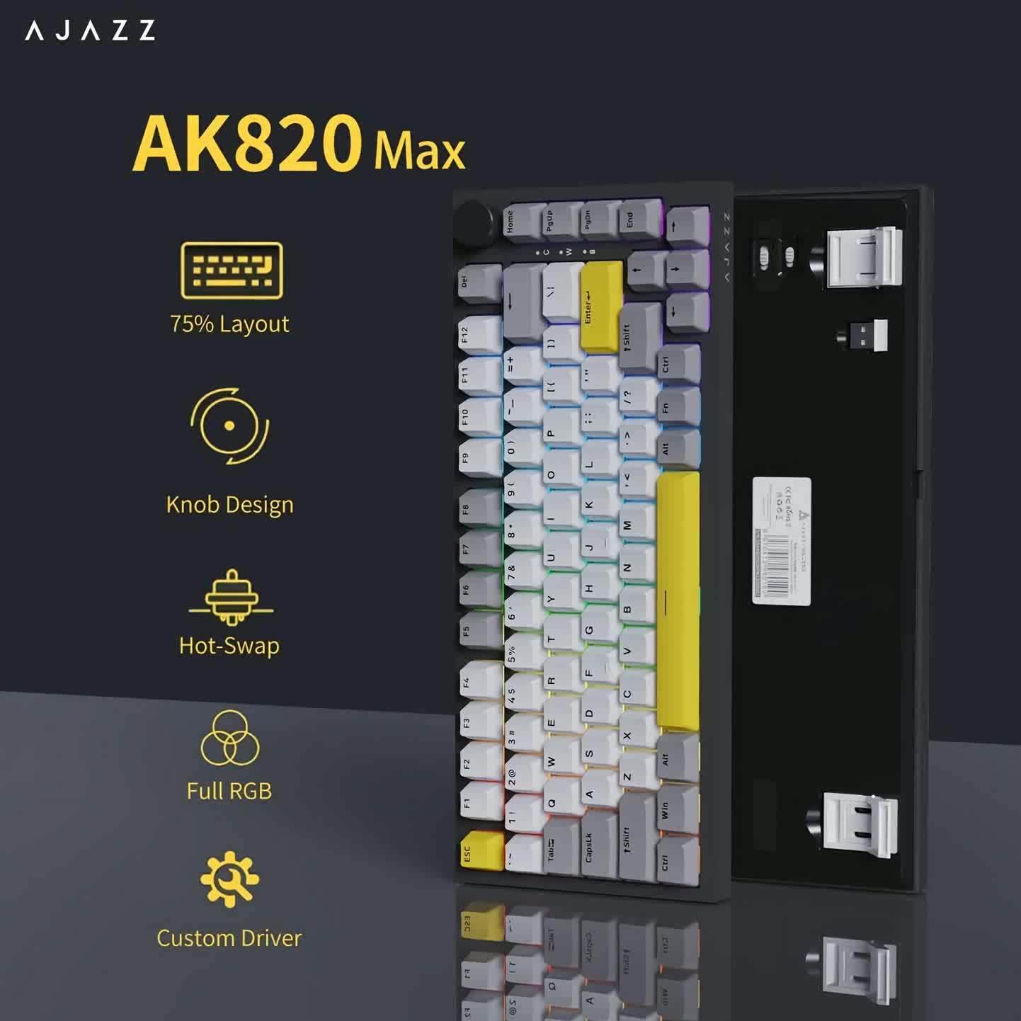 AK820 MAX new magnetic switch Type-C wired-computer game keyboard
