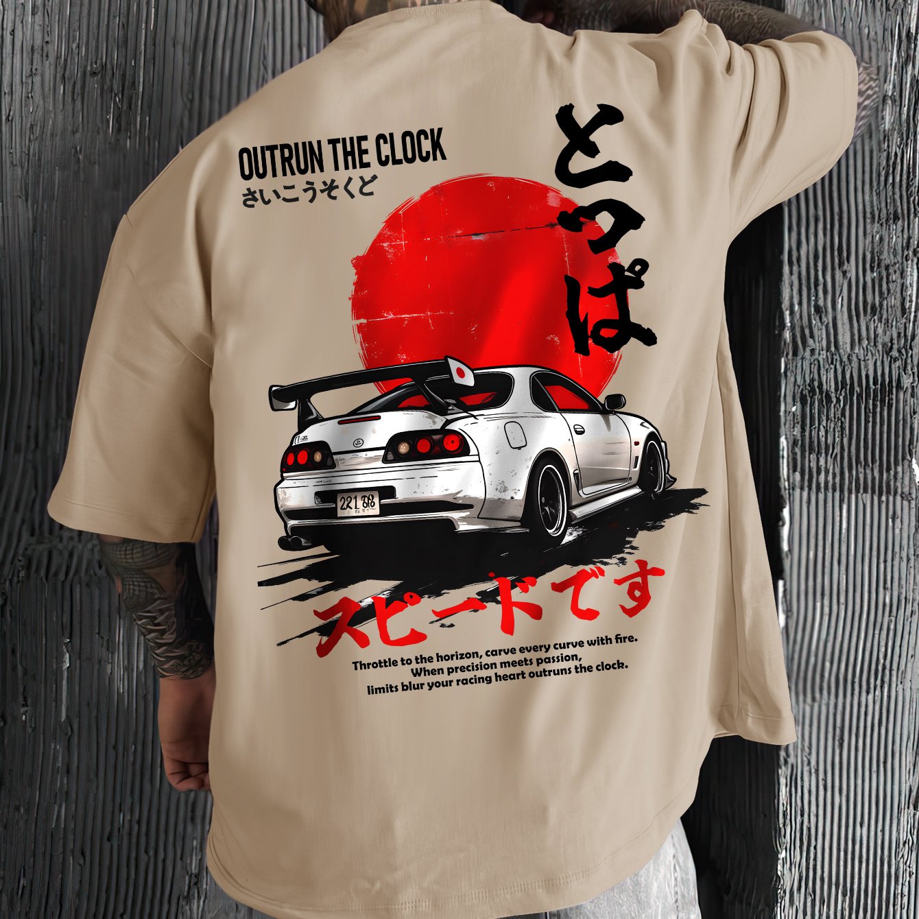 Men'S & Women'S Japanese Anime Racing Graphic T-Shirt