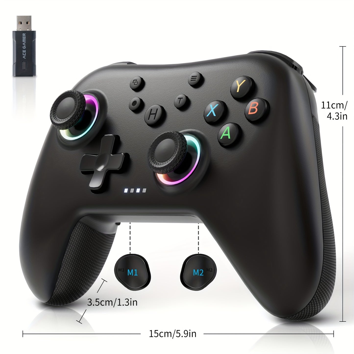 AceGamer Aurora Generation 2, 4G Wireless Wireless Controller for PC/ Android/ Switch/ iOS/
