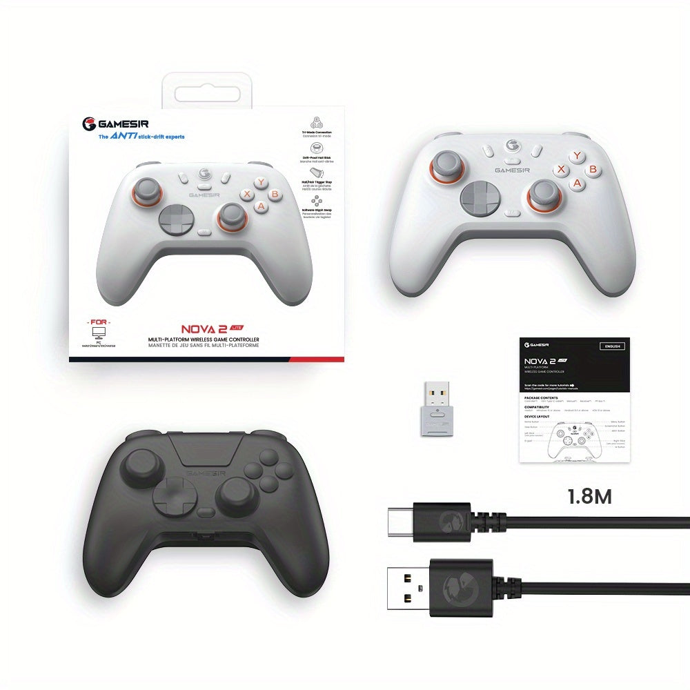 GameSir Nova 2 Lite Wireless Game Controller PC Gamepad with Hall Effect Joysticks