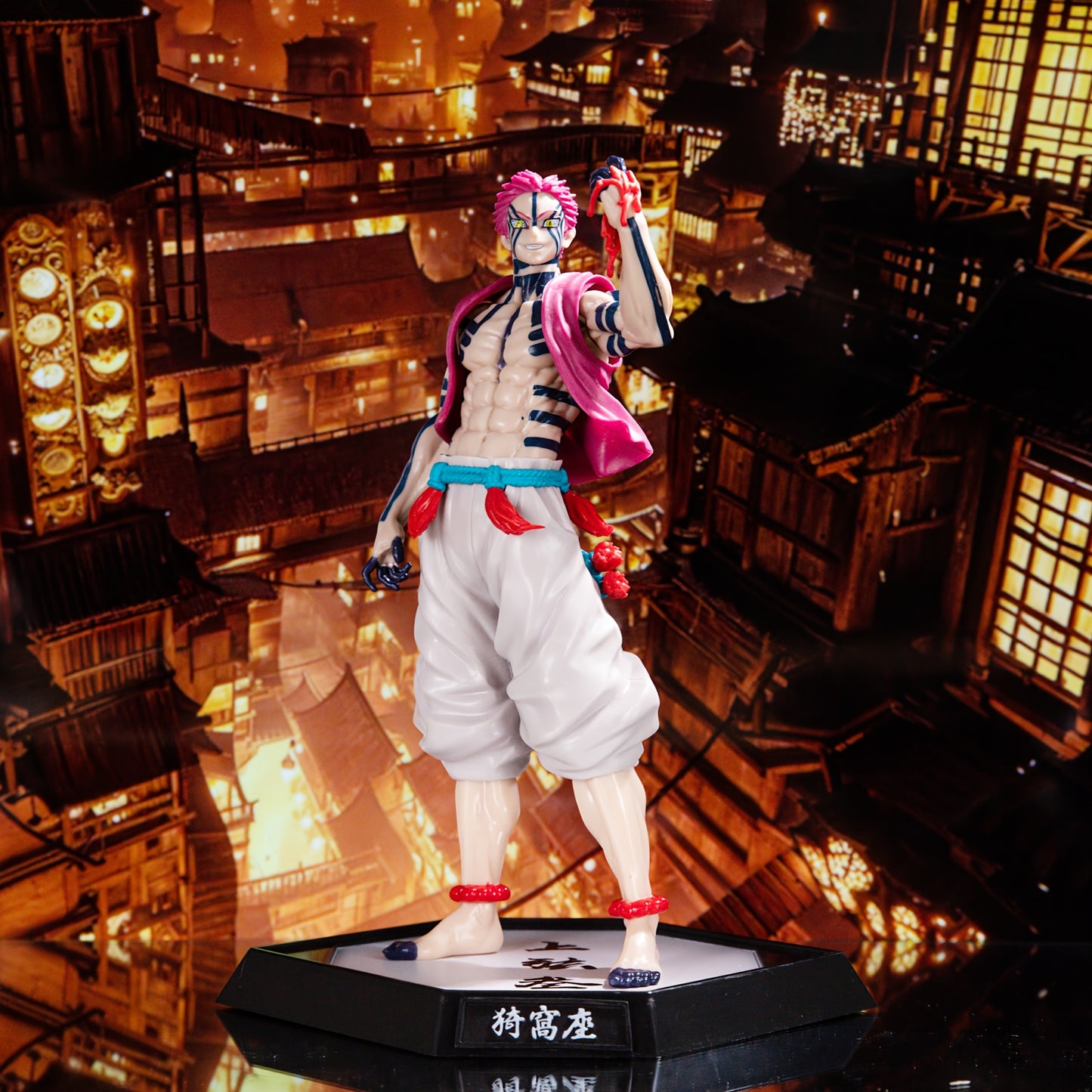 Series Anime Statue - Iconic Male Character Figure with Dynamic Pose, Blue Tattoo