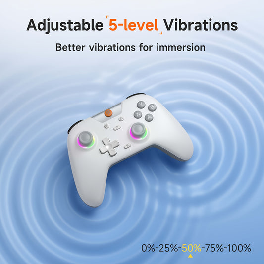 EasySMX Wireless PC Controller, X05 Gaming Controller with 7 Light Colors.