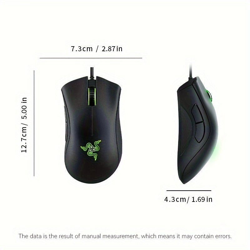 Razer DeathAdder Standard Edition Black Gaming Mouse - 6400 DPI Optical Sensor.