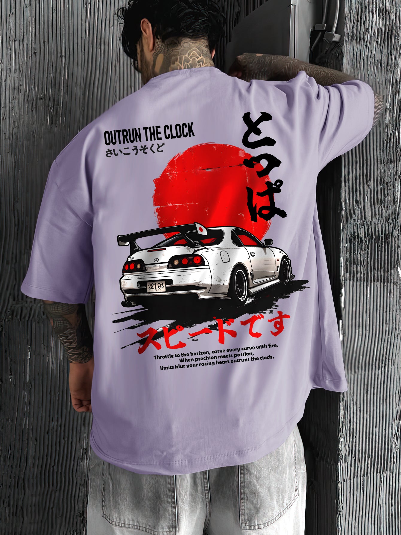 Men'S & Women'S Japanese Anime Racing Graphic T-Shirt