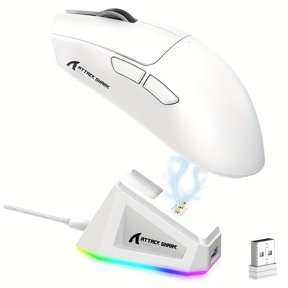 ATTACK SHARK X11 Wireless Gaming Mouse with RGB Magnetic Charging Dock, PixArt PAW3311 Sensor