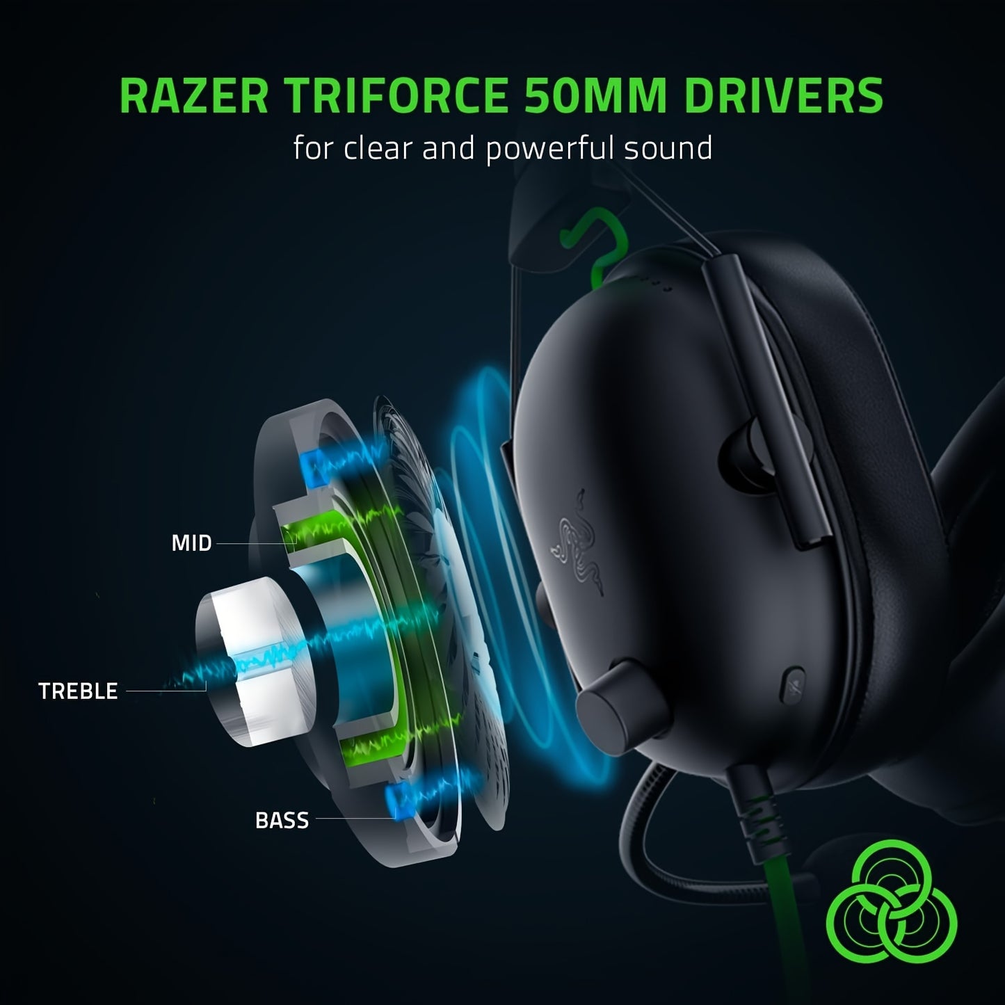 Razer BlackShark V2 X Gaming Headset, 7.1 Surround Sound,