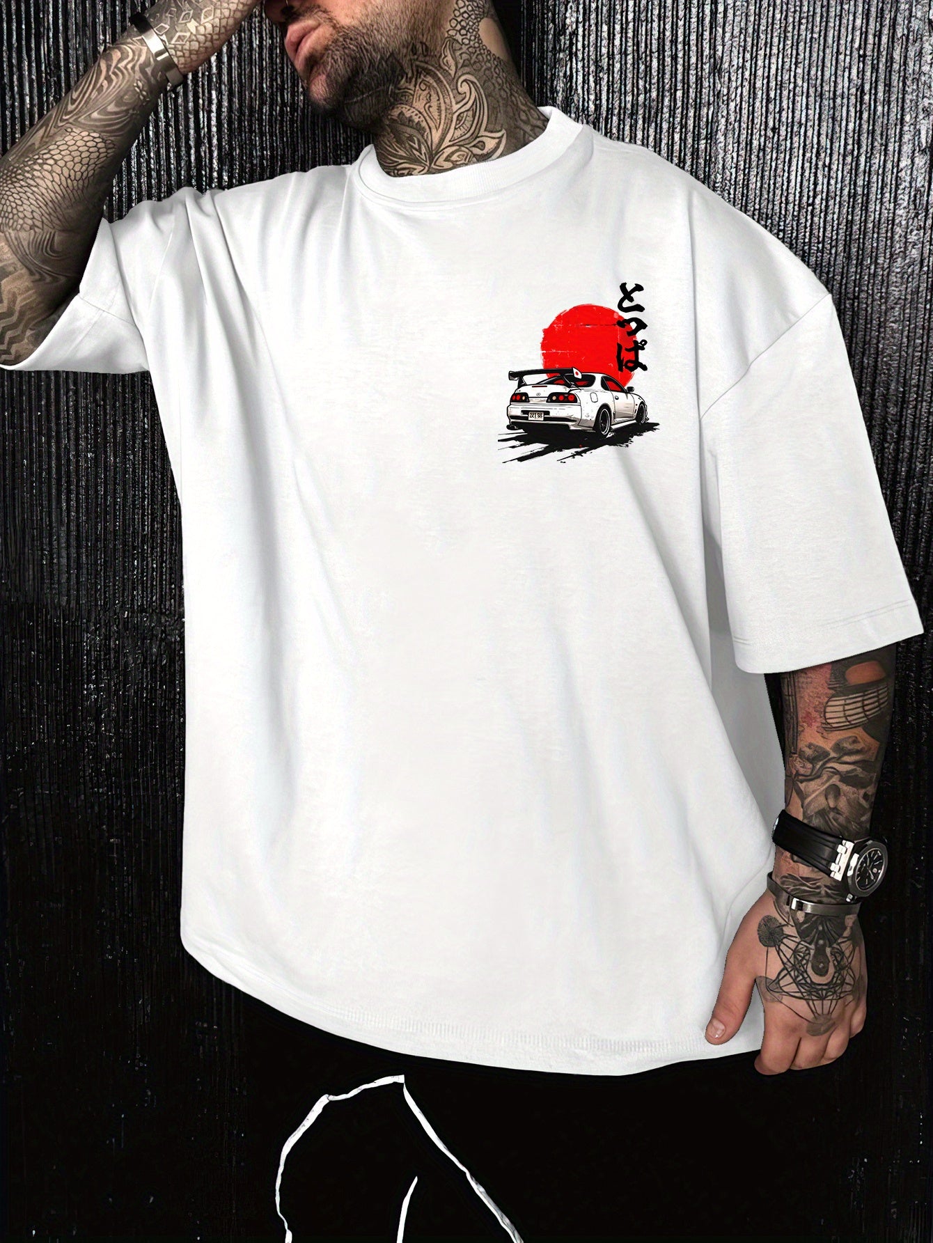Men'S & Women'S Japanese Anime Racing Graphic T-Shirt
