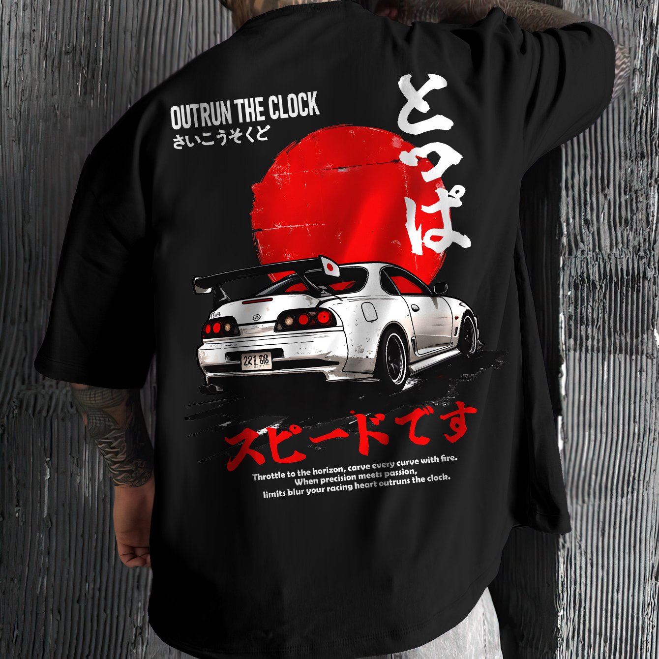 Men'S & Women'S Japanese Anime Racing Graphic T-Shirt