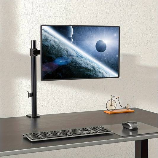 Adjustable Dual Monitor Stand with Tilt & Swivel - Iron Desk Mount for Two 33.02-81.28 cm Screens,