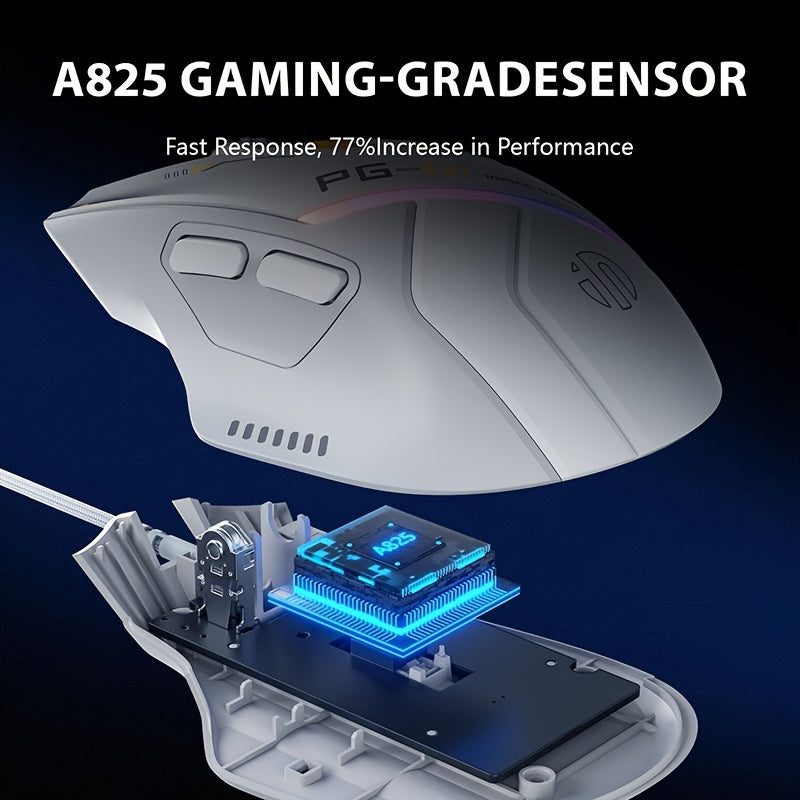 1pc INPHIC PG1 Wired Gaming Mouse, Ergonomic Design, Macro Programming,